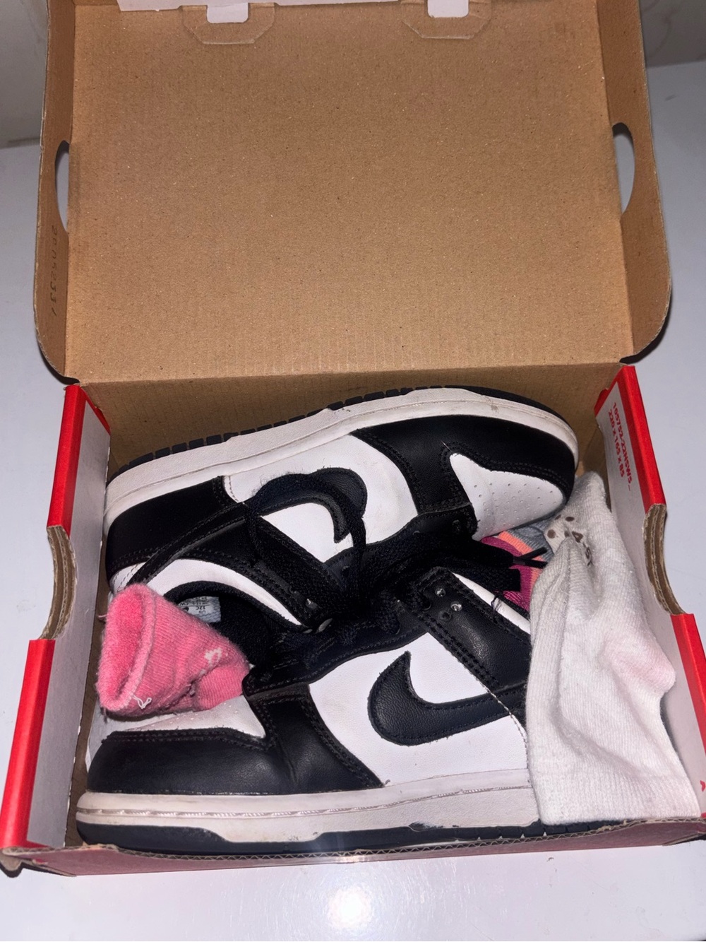 Nike Kids Black and White Low-Top Sneakers
